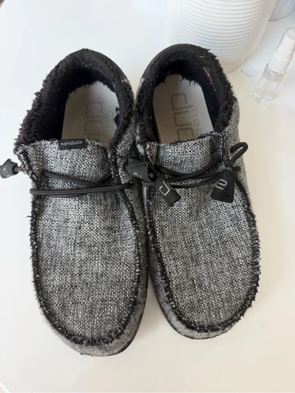 Hey Dude Men's Slip-On Loafers in Grey and Black